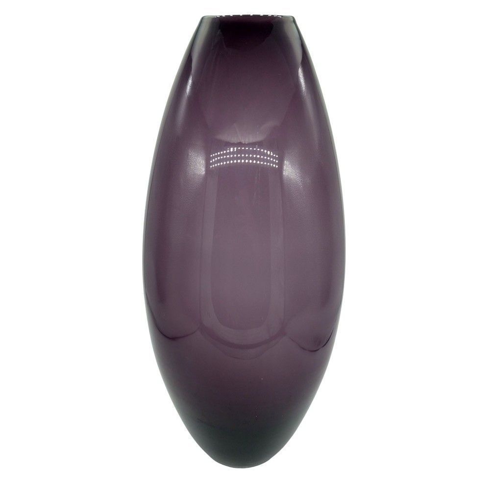 Handblown 18 in. Purple Art Glass Vase